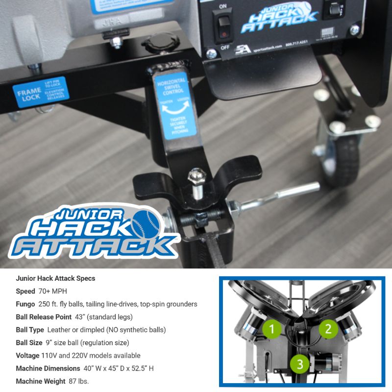 SportsAttack Junior Hack Attack w/Extended Legs Machine
