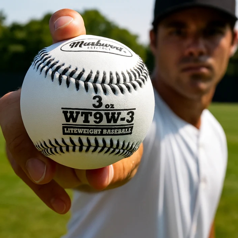 Markwort Weighted White Leather Baseball for Building Throwing Arm Strenght (WT9W)