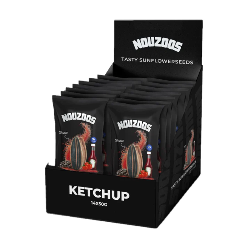 Nouzoos Tasty Sunflowerseeds 50 Grams Ketchup