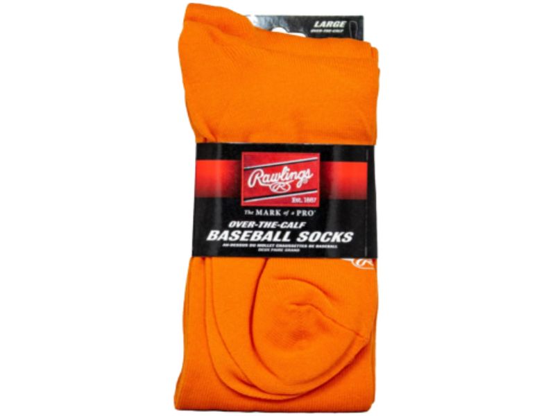 Rawlings Baseball Socks (2 Pair) M Orange