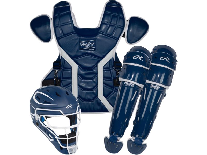 Rawlings MCHPROC Mach Pro Catchers Set M Navy/White