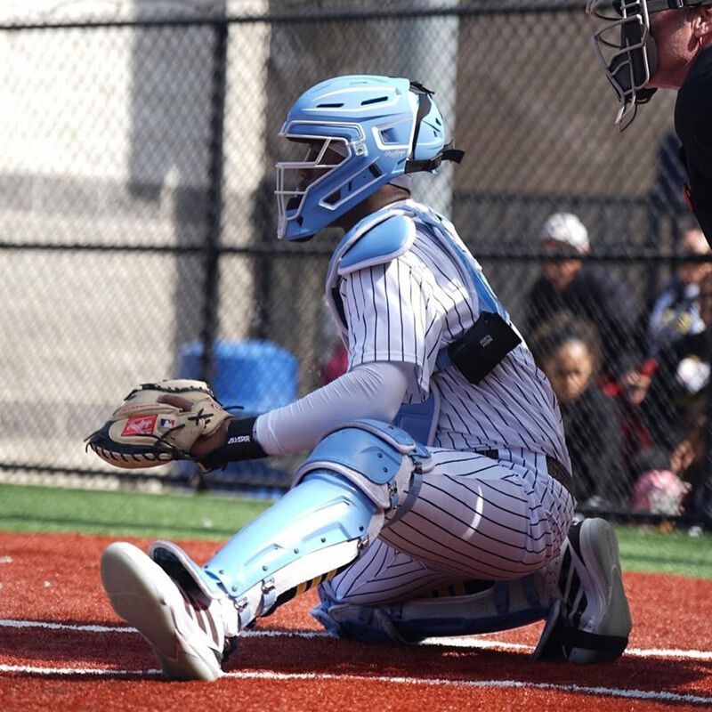 Rawlings MCHPROC Mach Pro Catchers Set L Columbia Blue/White