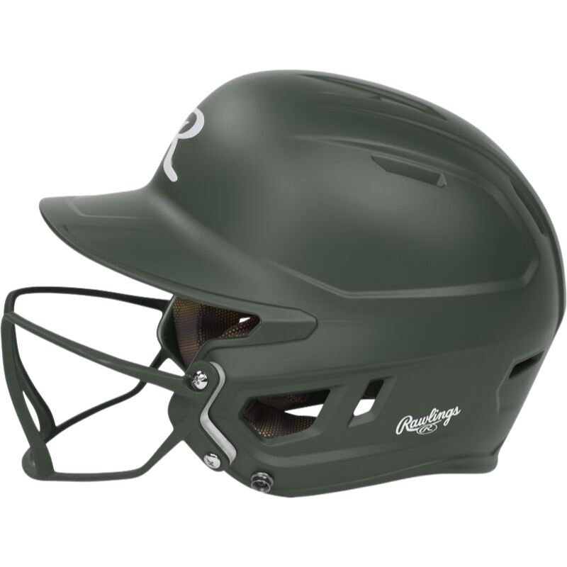Rawlings Mach Hi-Viz Batting Helmet w/Hi-Vi Youth Dark Green
