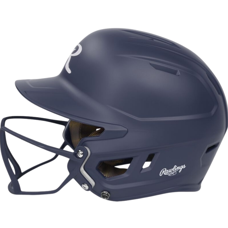 Rawlings Mach Hi-Viz Batting Helmet w/Hi-Viz Face Youth Navy