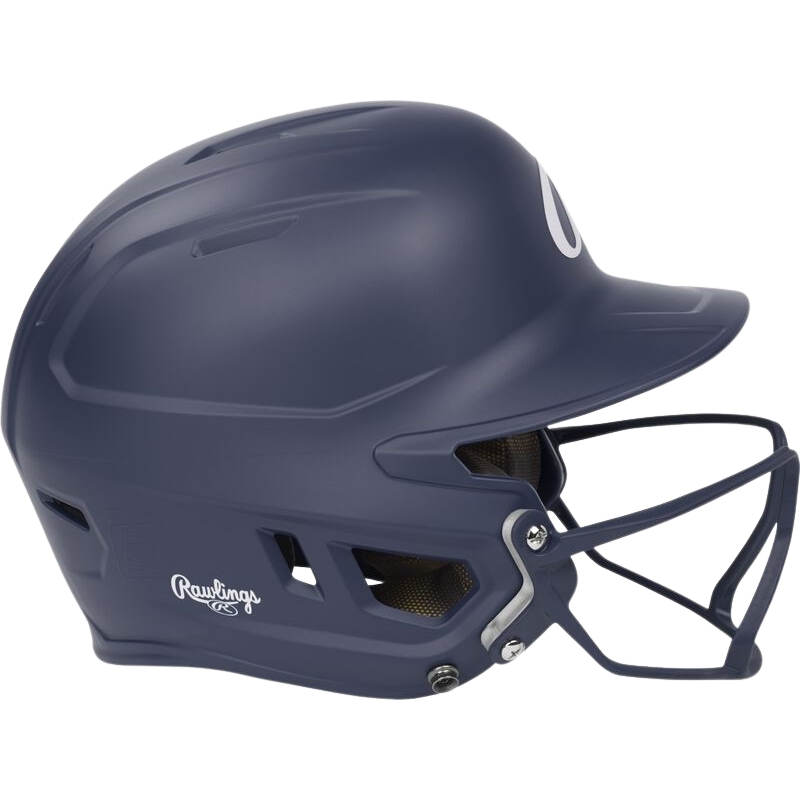 Rawlings Mach Hi-Viz Batting Helmet w/Hi-Viz Face Youth Navy