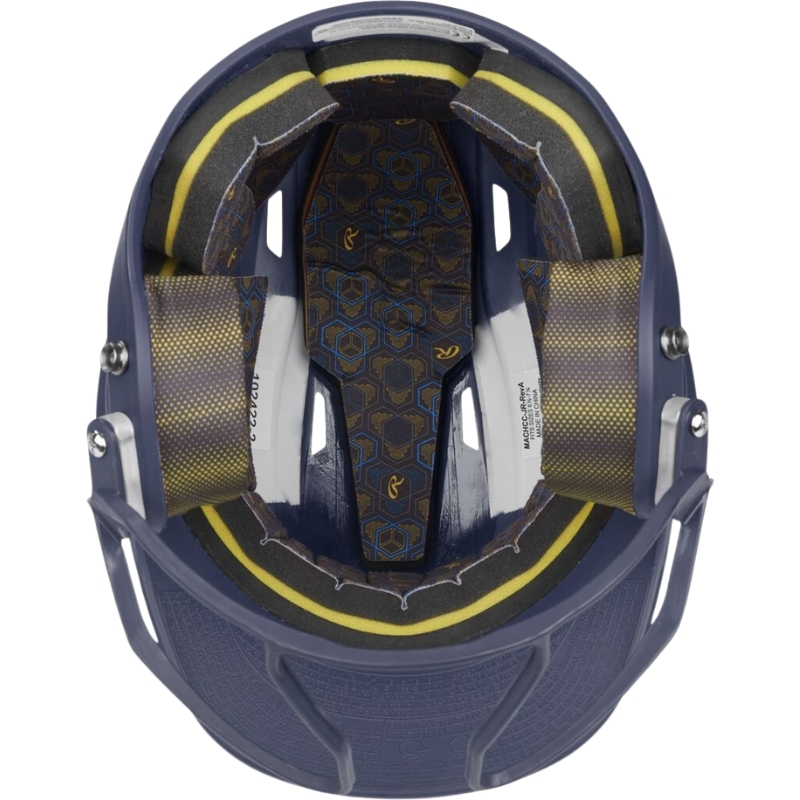 Rawlings Mach Hi-Viz Batting Helmet w/Hi-Viz Face Youth Navy