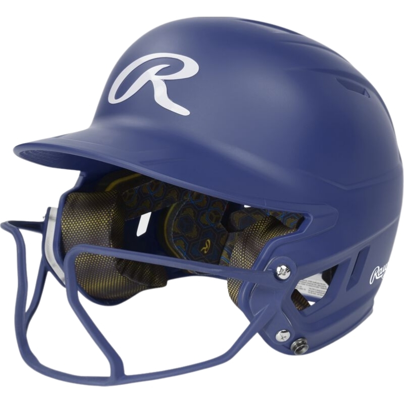 Rawlings Mach Hi-Viz Batting Helmet w/Hi-Viz Fac Youth Royal