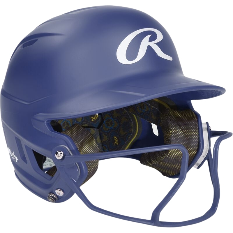 Rawlings Mach Hi-Viz Batting Helmet w/Hi-Viz Fac Youth Royal