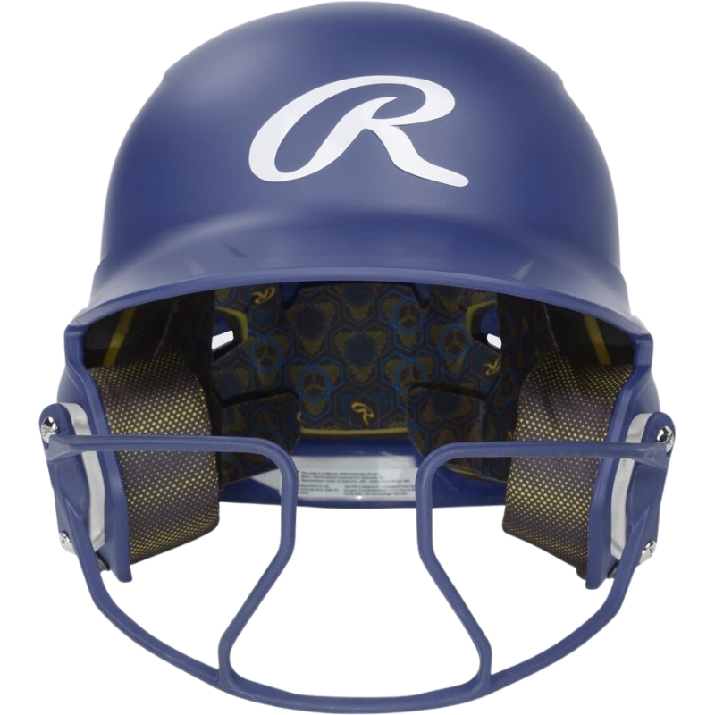 Rawlings Mach Hi-Viz Batting Helmet w/Hi-Viz Fac Youth Royal