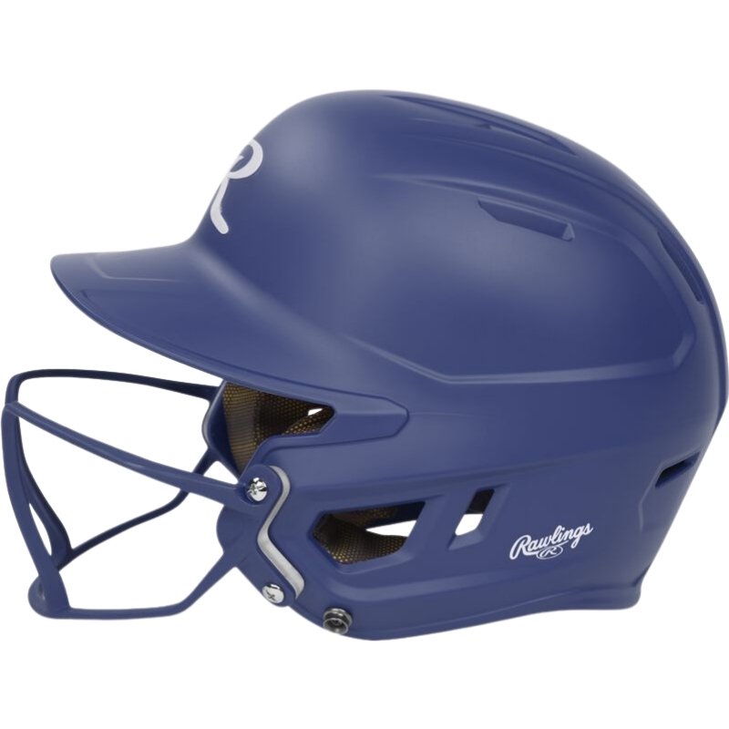 Rawlings Mach Hi-Viz Batting Helmet w/Hi-Viz Fac Youth Royal