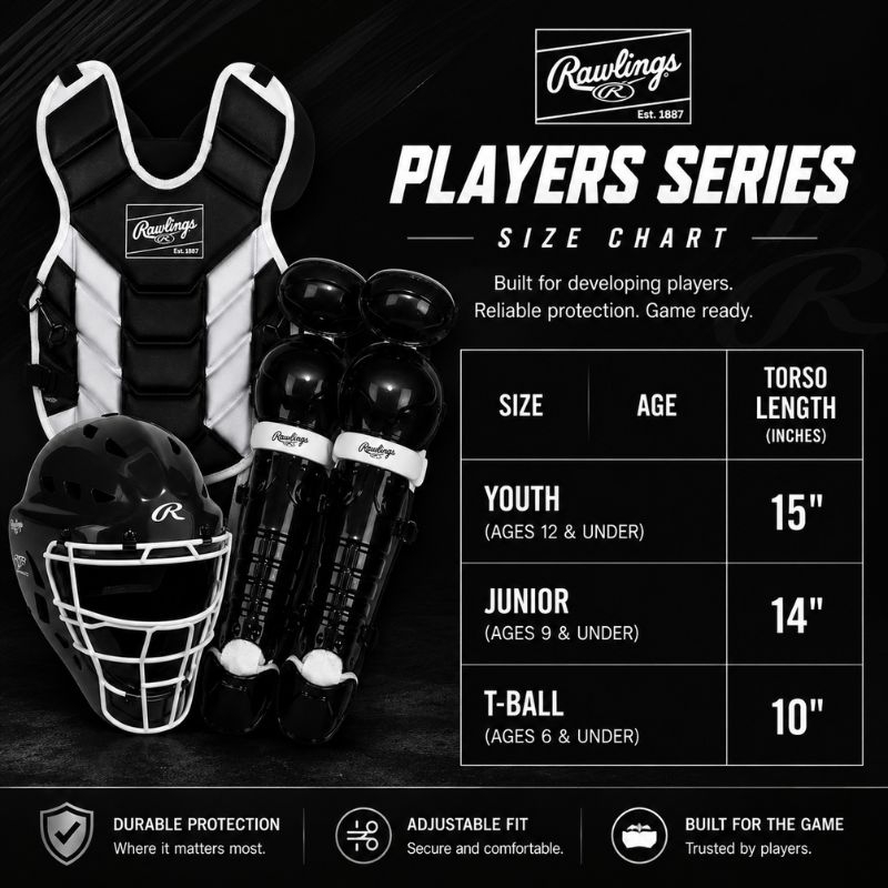 Rawlings PLYCS3J Players 3 Series Junior Color Black/White