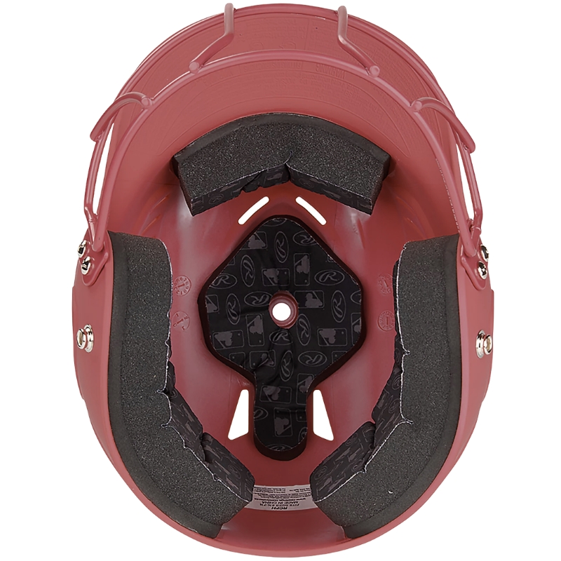 Rawlings RCFHLFG Coolflo Matte Highlighter Softball Batting Helmet w/Mask | Adult Color Scarlet