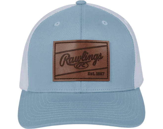 Rawlings RWHLP Leather Patch Hat Color Light Blue