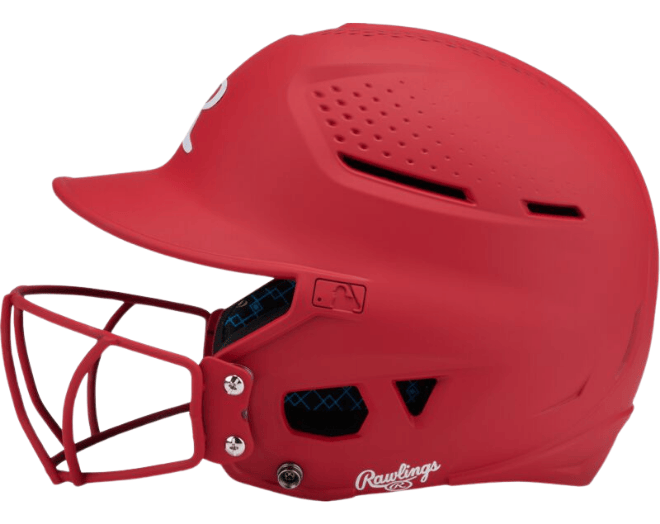 Rawlings RX2SBMATS Softball Reverse Helmet Adu Color Scarlet