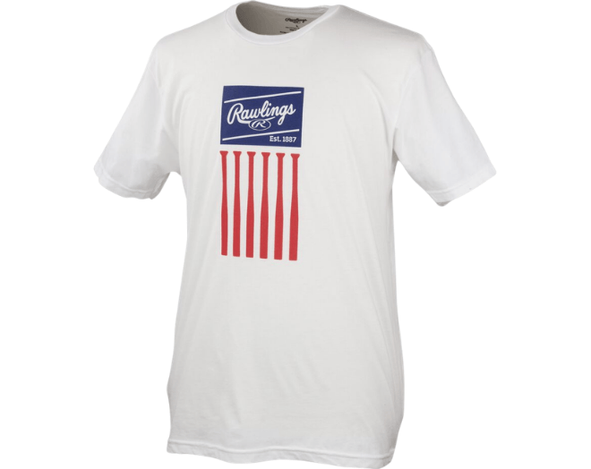 Rawlings TFLT Bat Flag T-Shirt S White