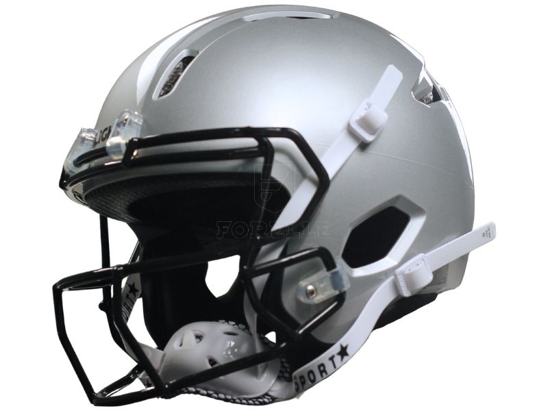 Light Apache Tomahawk Youth Helmets - Painted XL Silver
