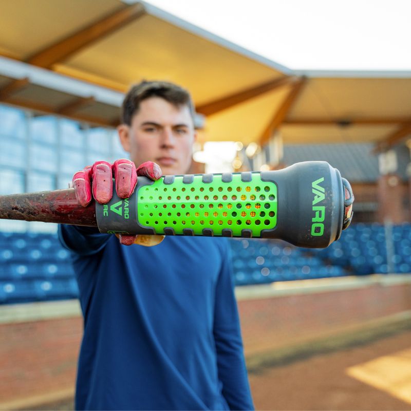Varo Arc Bat Weight 12 oz Small 2 1/4 Hyperlime Graphite | Baseball Softball Swing Trainer Speed Strength
