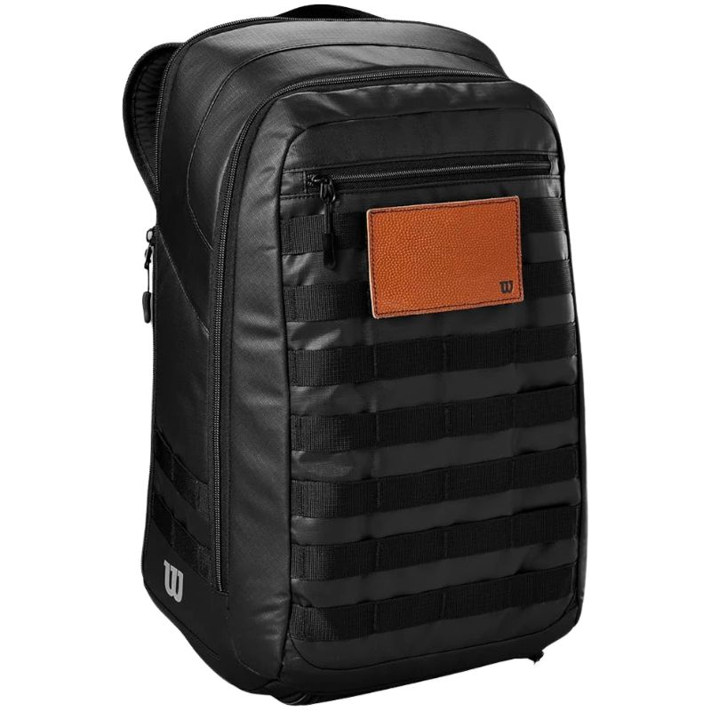 backpacks.wilson.leather Vintage Wilsons Leather Black Leather Backpack DESERT MOSS VINTAGE Roger Federer as a tennis player. Tour Backpack | Wilson Sporting