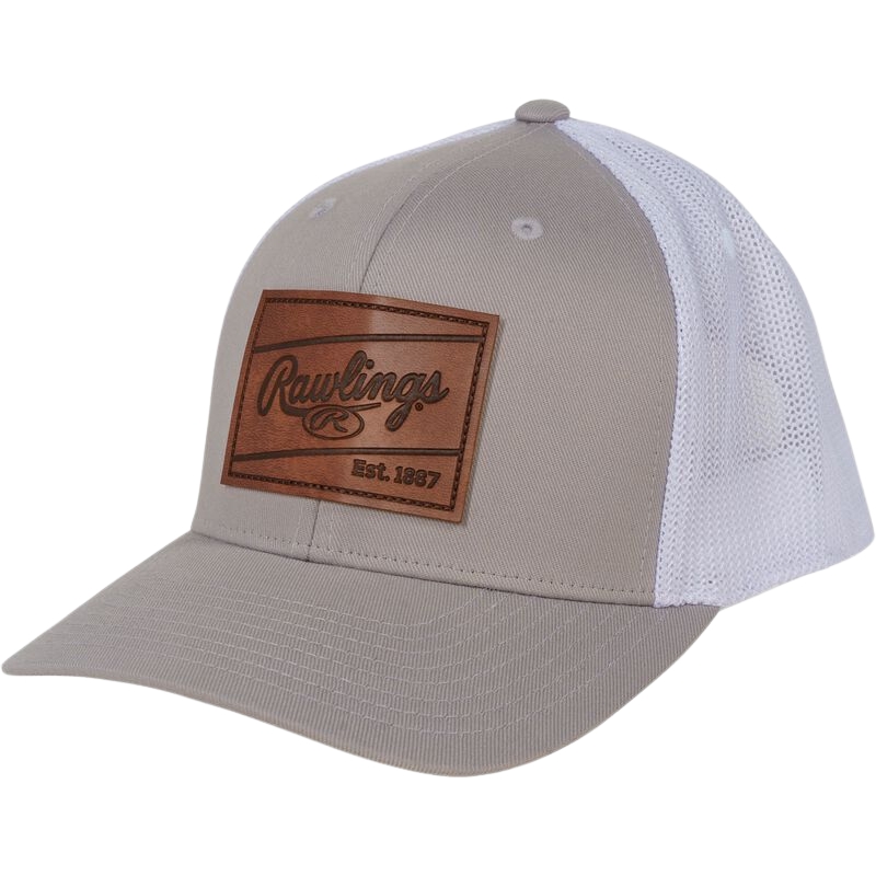 Rawlings RWHLP Leather Patch Hat Color Grey