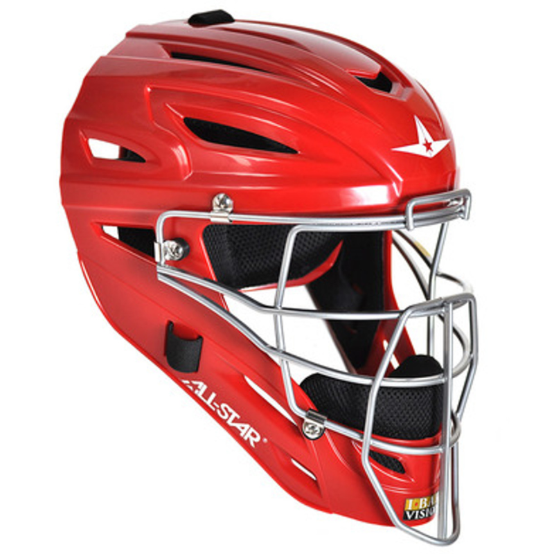 All Star MVP2410 MVP Players Series Headgear | ABS Plastic Shell Color Scarlet