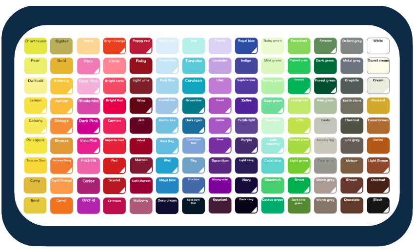 sublimated colors