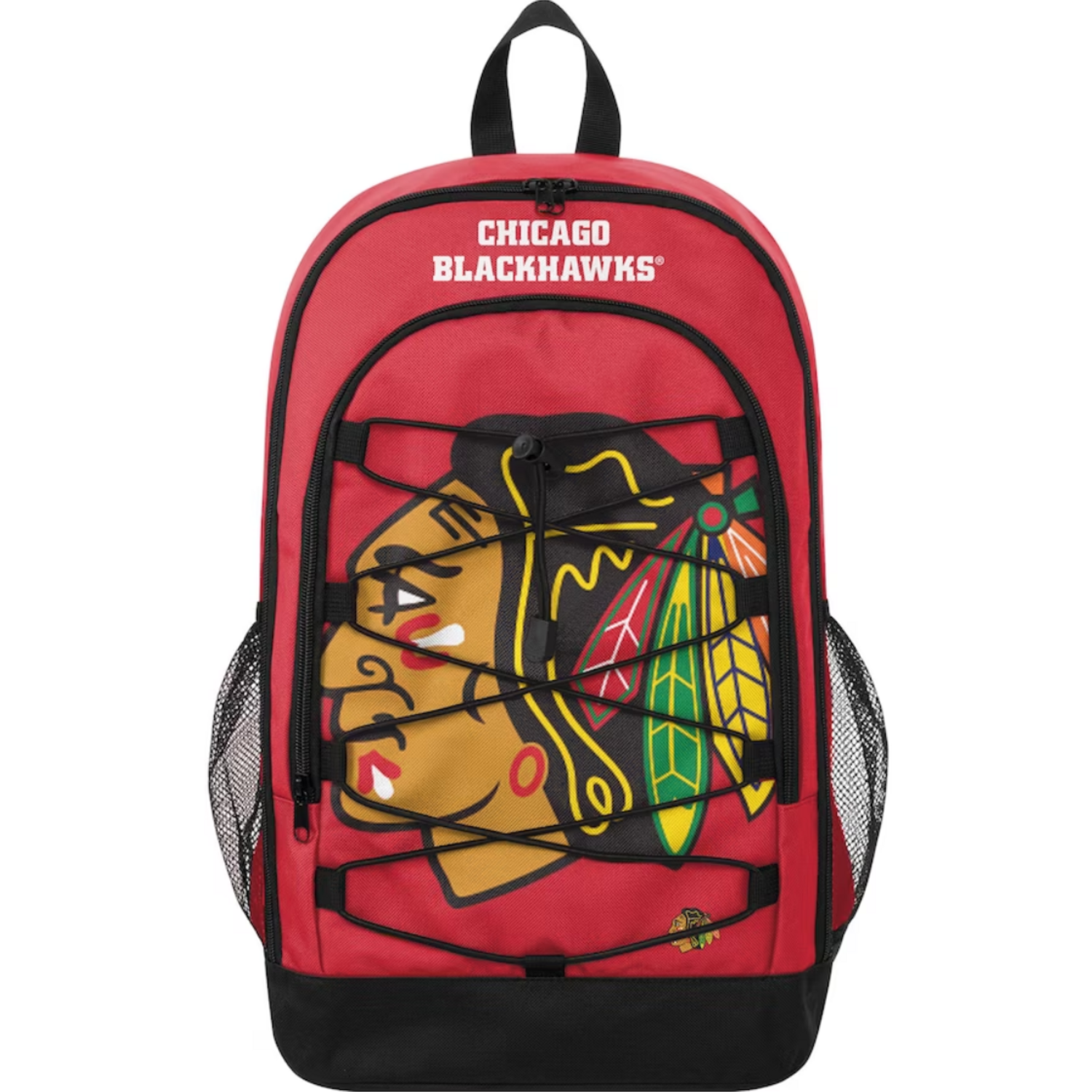 FOCO NHL Big Logo Bungee Backpack Team Chicago Blackhawks