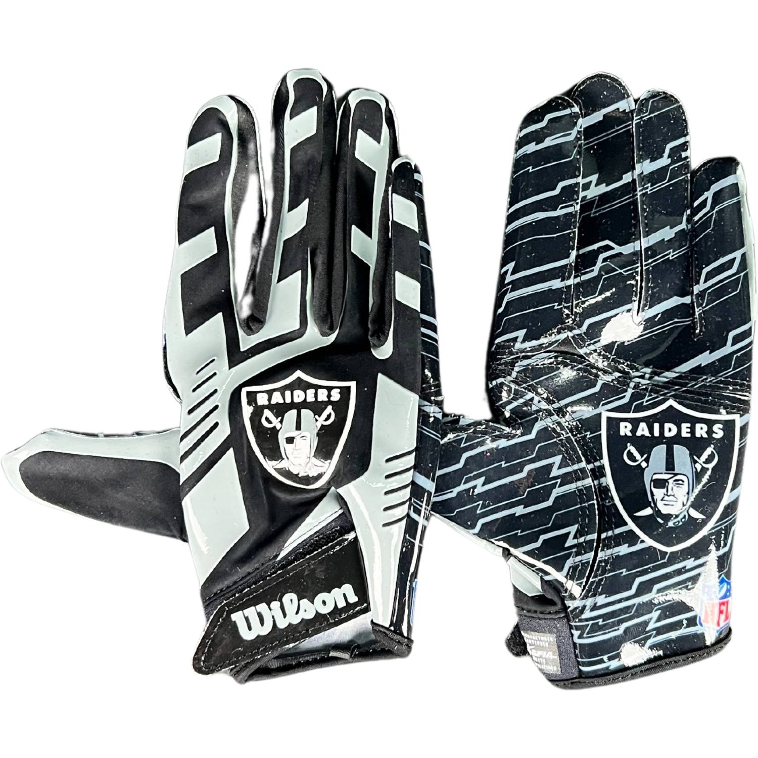 Wilson Adult NFL Stretch Fit Gloves Team Las Vegas Raiders