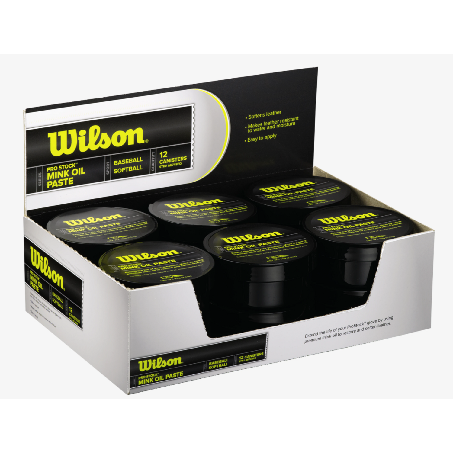 Wilson Pro Stock Mink Oil Paste | Leather Conditioner Baseball Softball Glove Care Treatment