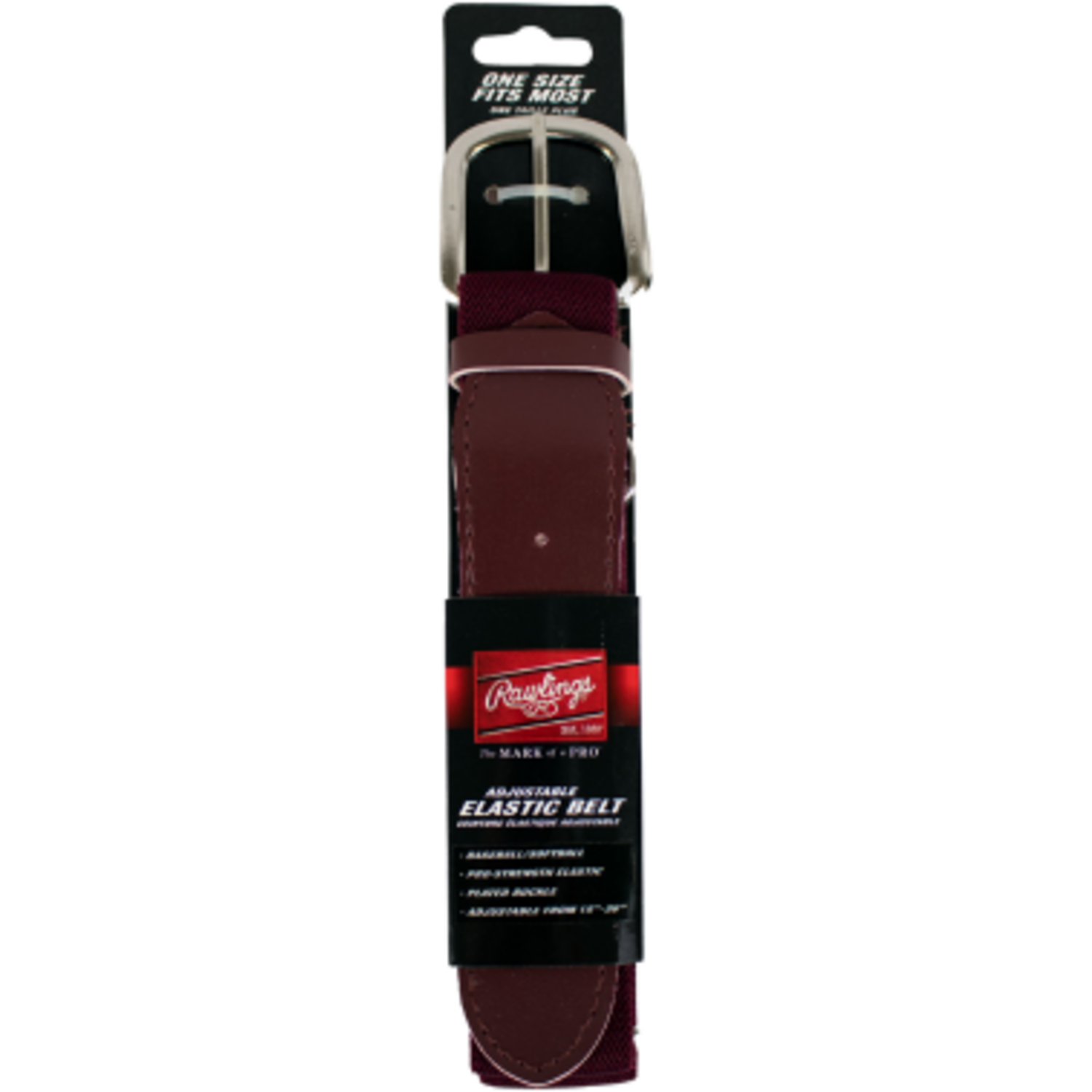 Rawlings Baseball Belt Adult Color Maroon