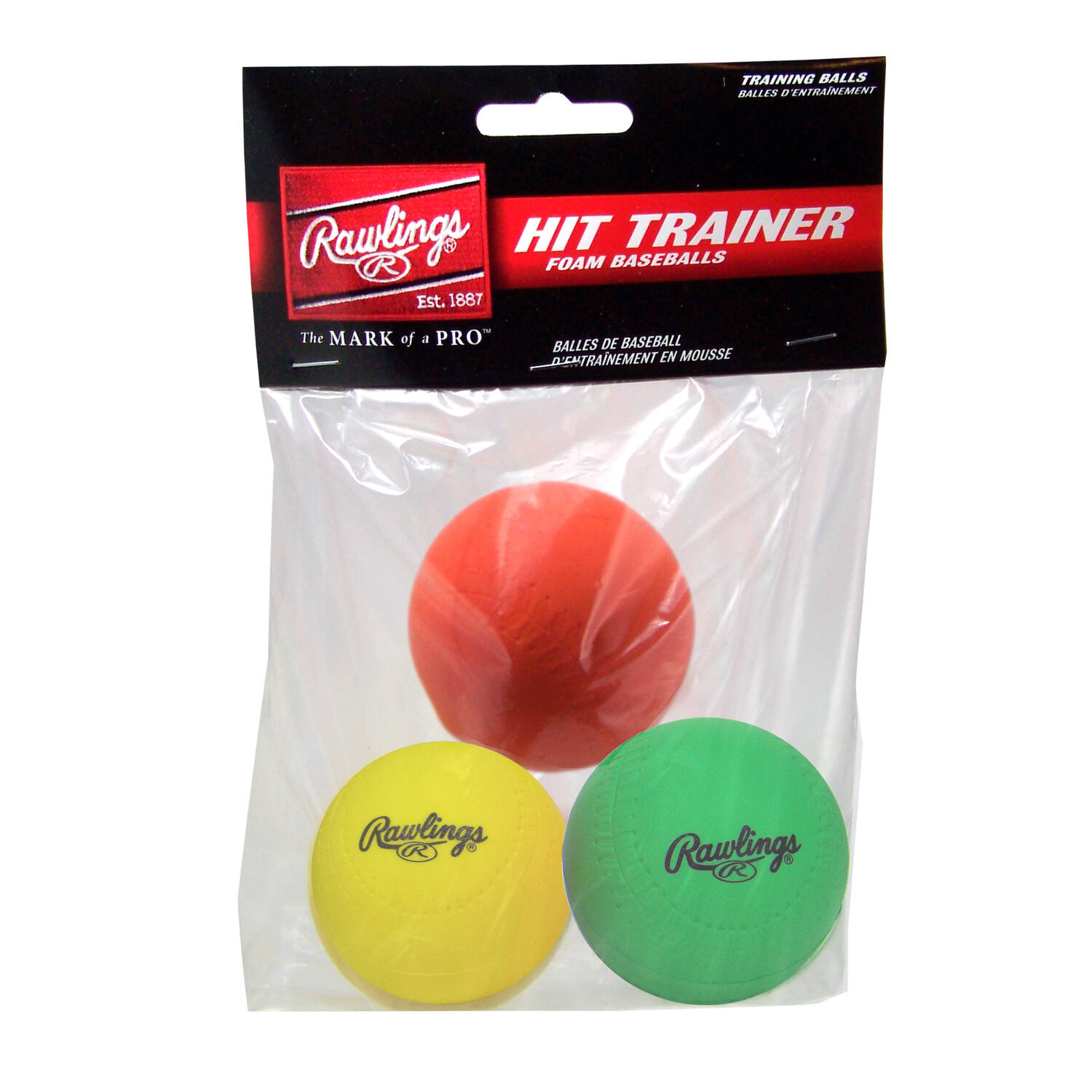 Rawlings Hit Trainer Foam Baseballs for Batters Indoor/Outdoor (3 Pack)