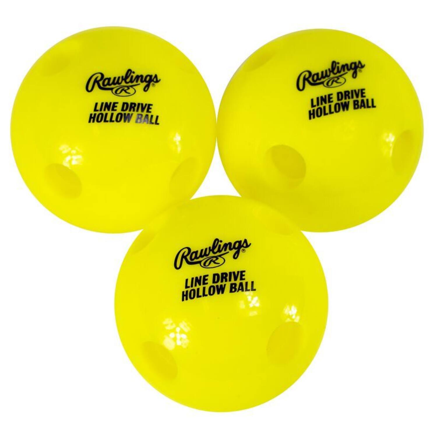 Rawlings Line-Drive Hollow Training Baseball for Limited Space Practice (3 Pack)