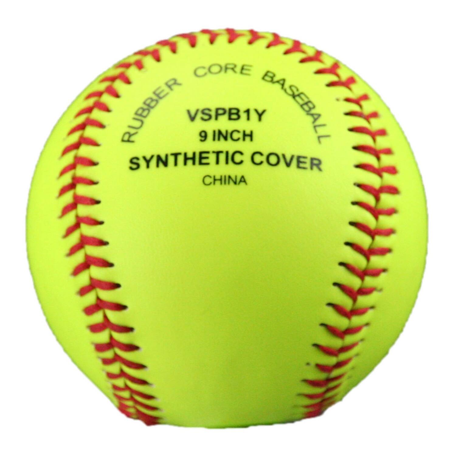 Benson VSPB1Y 9 inch Seamed Official League Soft Practice Baseball