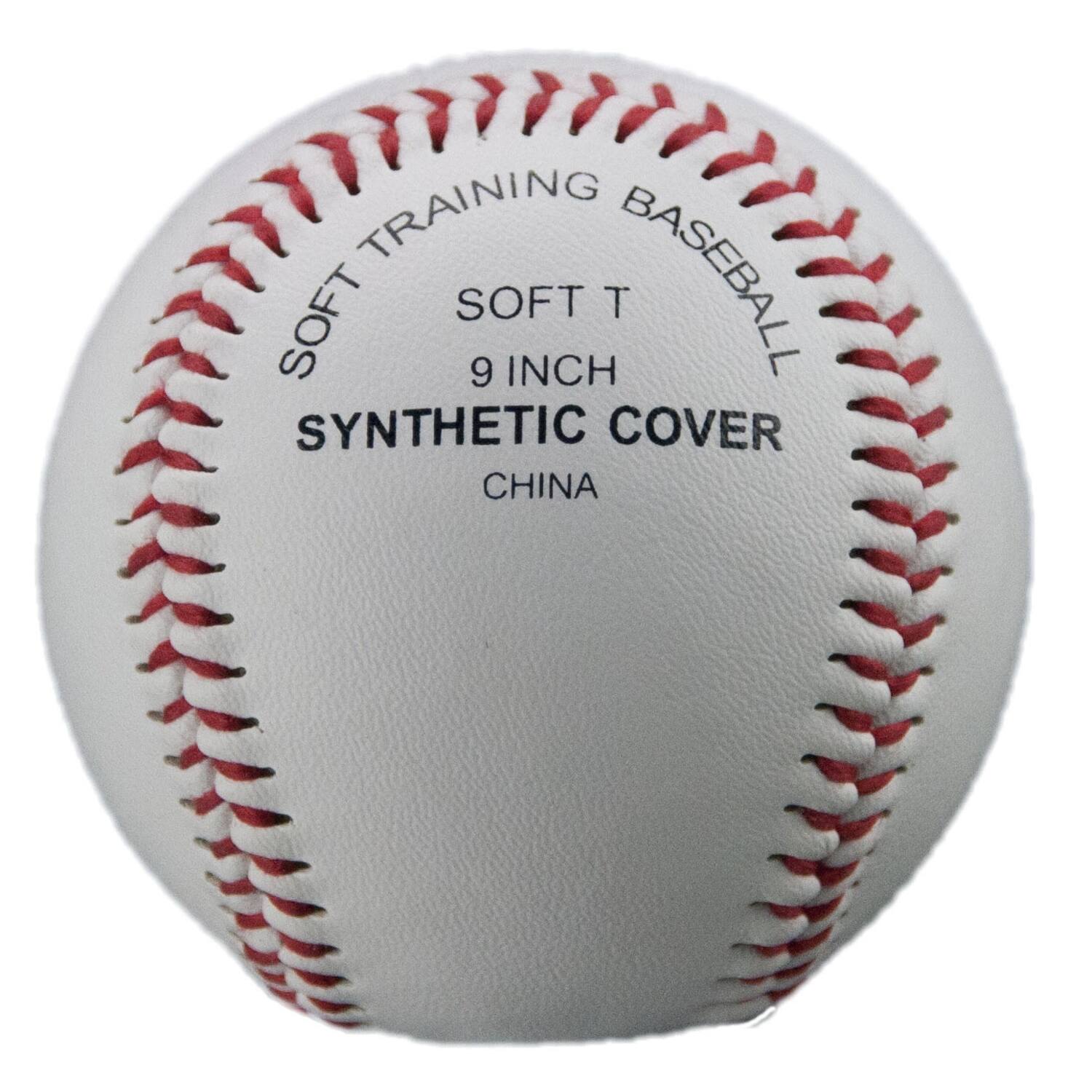 Benson Soft-T 9 inch White Official League Baseball | Official Size Training Ball