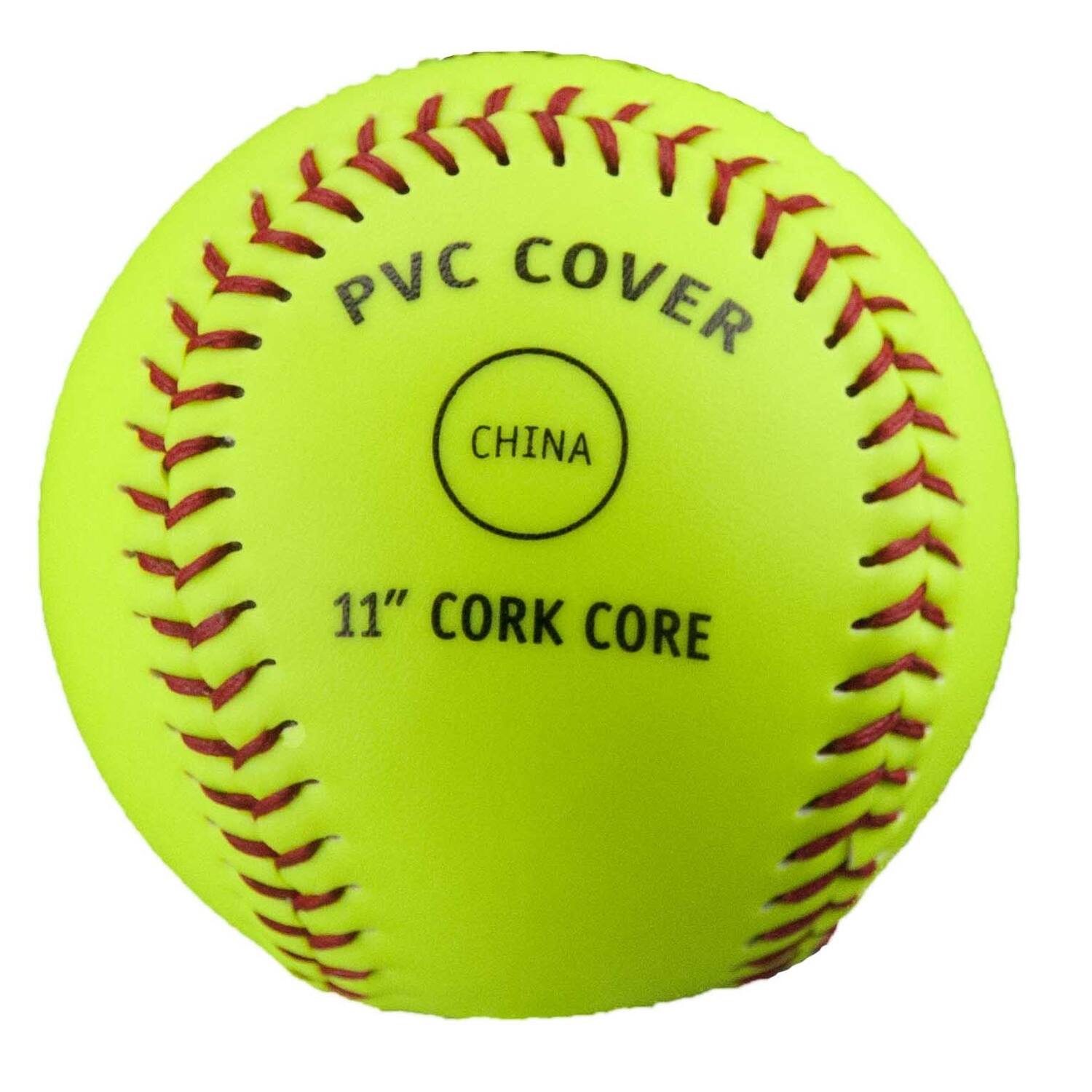 Benson SLPB11Y 11 inch Yellow PVC Cover Softball | Practice Ball