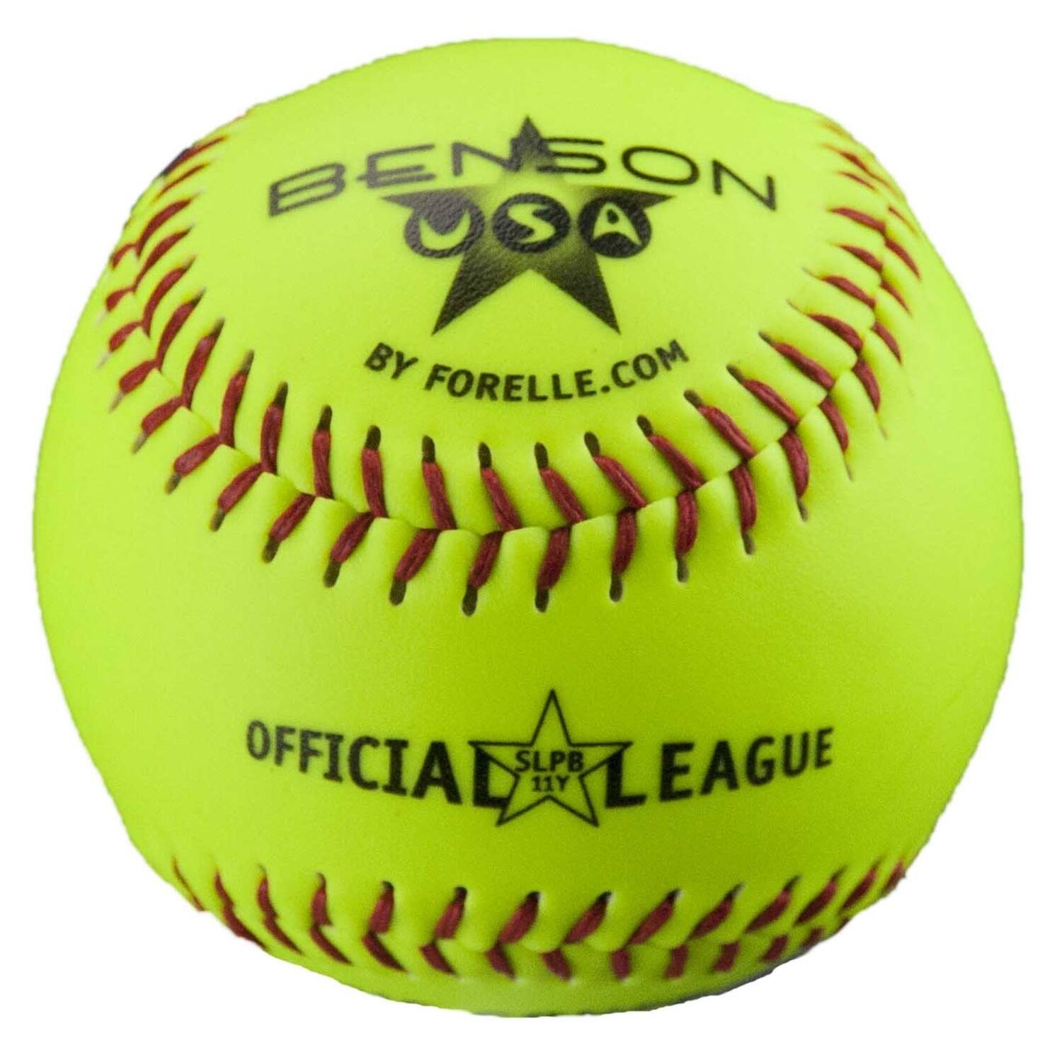 Benson SLPB11Y 11 inch Yellow PVC Cover Softball | Practice Ball