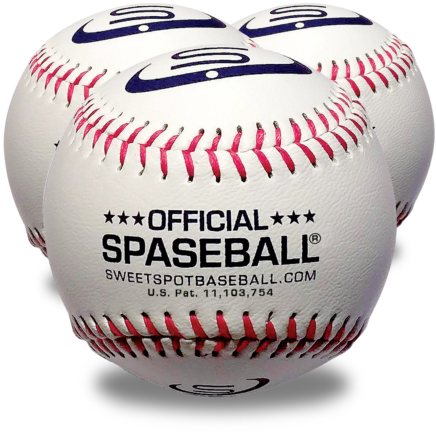 SweetSpot Lightweight Spaseball Baseballs 9 Inch 1.5oz Practice Balls (3 Pack)