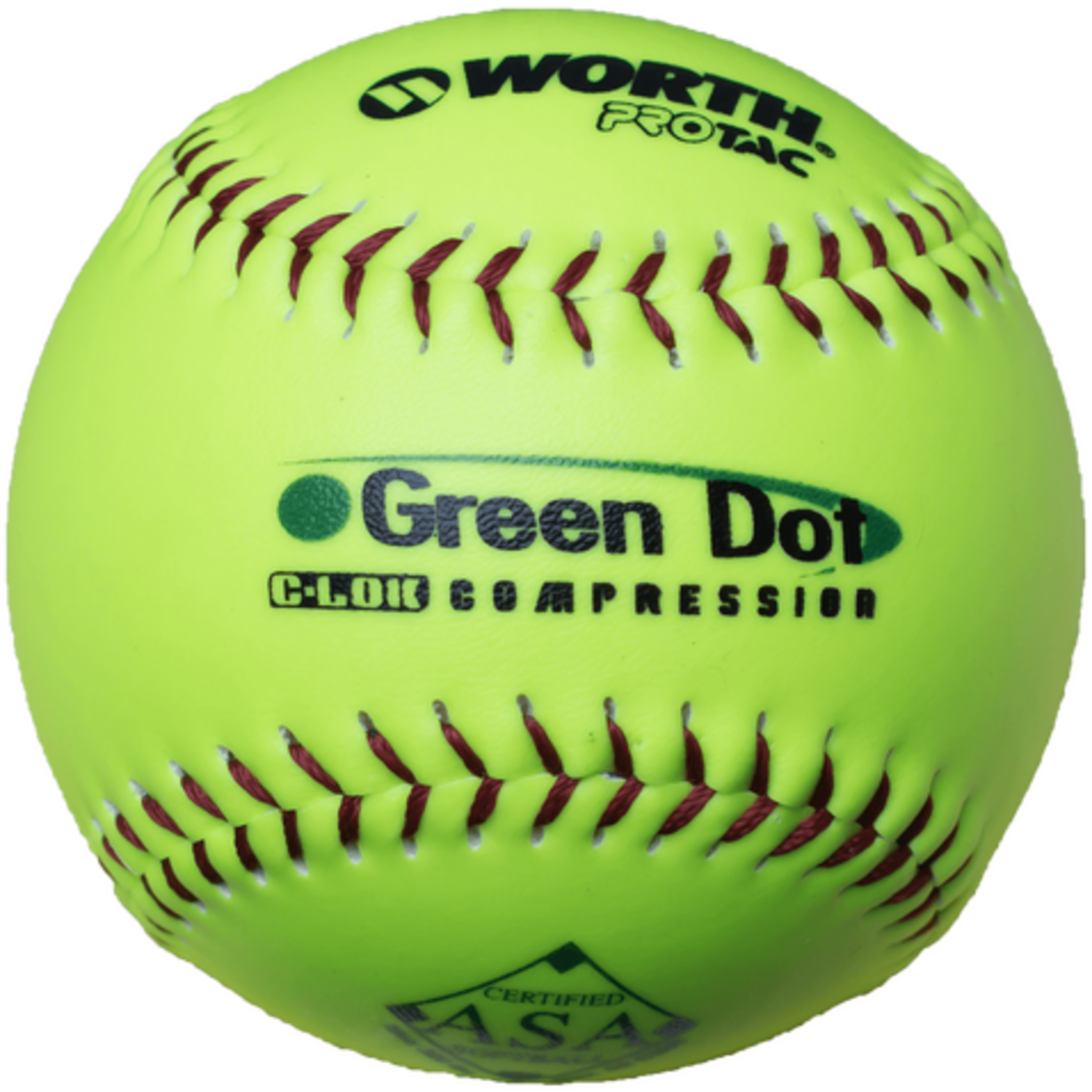 Worth AHD11SY 11" Pro Tac Hot Dot (52/300) Slowpitch ASA Certified Softball