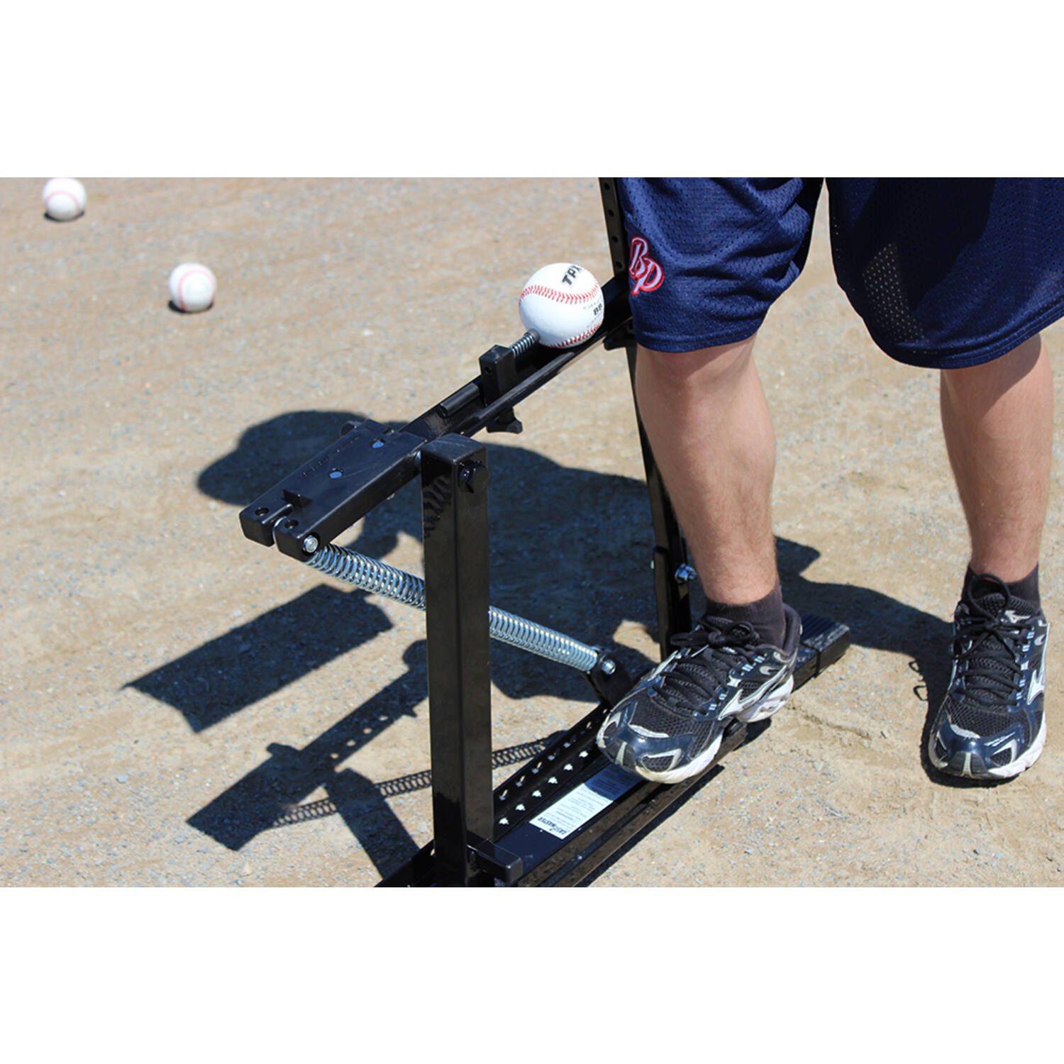 Louisville Slugger L60222 Black Flame | Coil Spring Operated Multi-Sport Pitching Machine