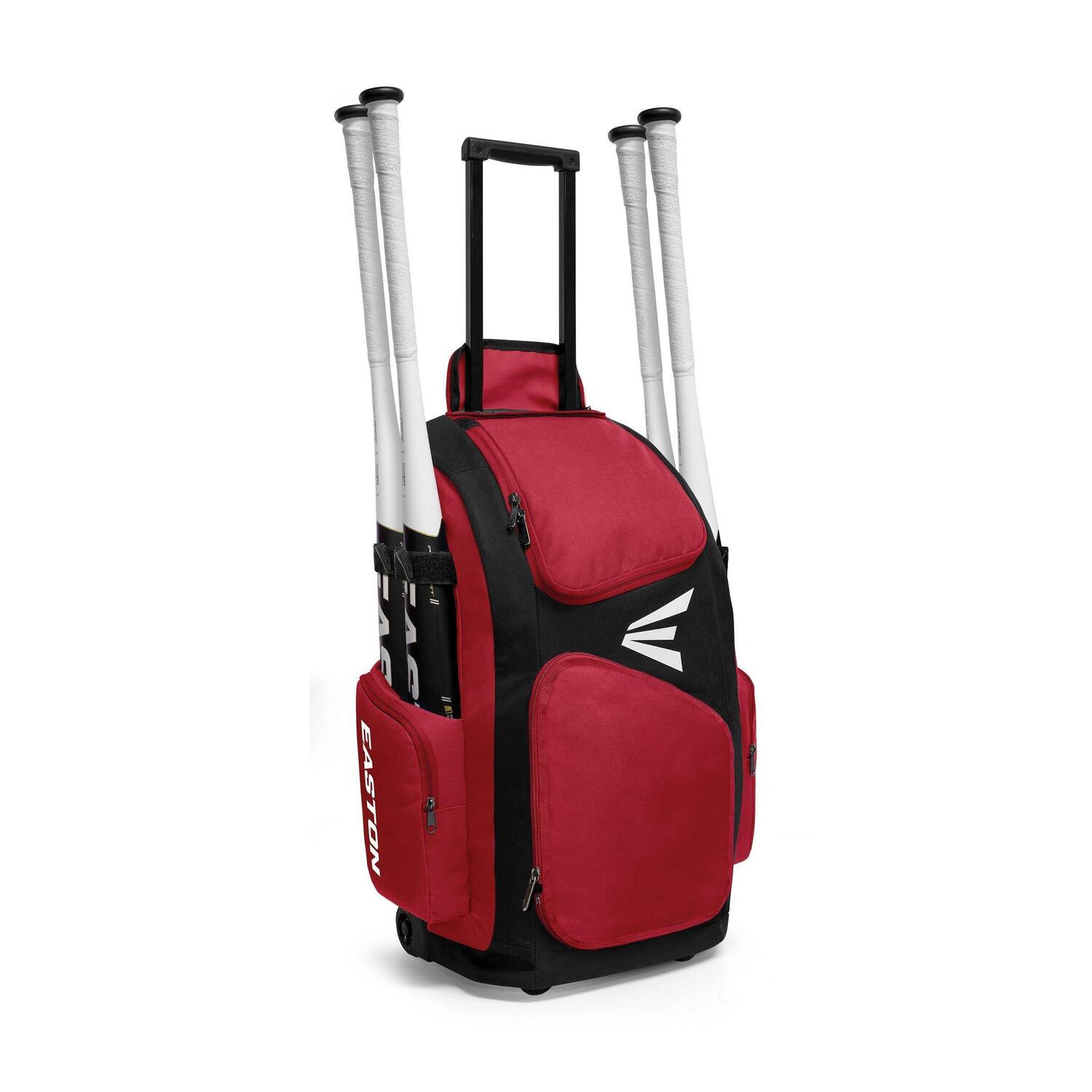 Easton Traveler Stand Up Wheeled Bag Color Black/Scarlet