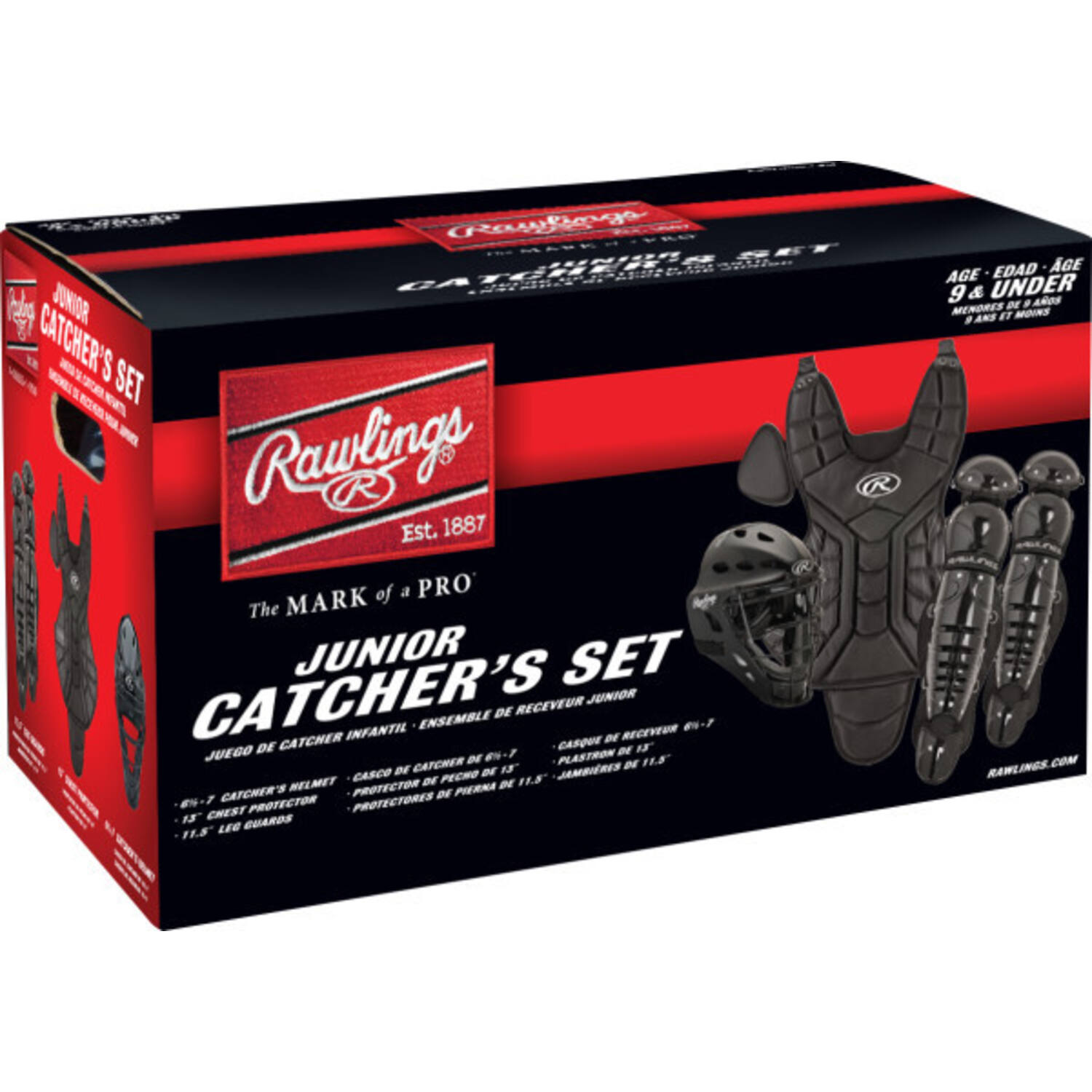 Rawlings Player Series Catcher Set (PLCSJR) Junior Color Black