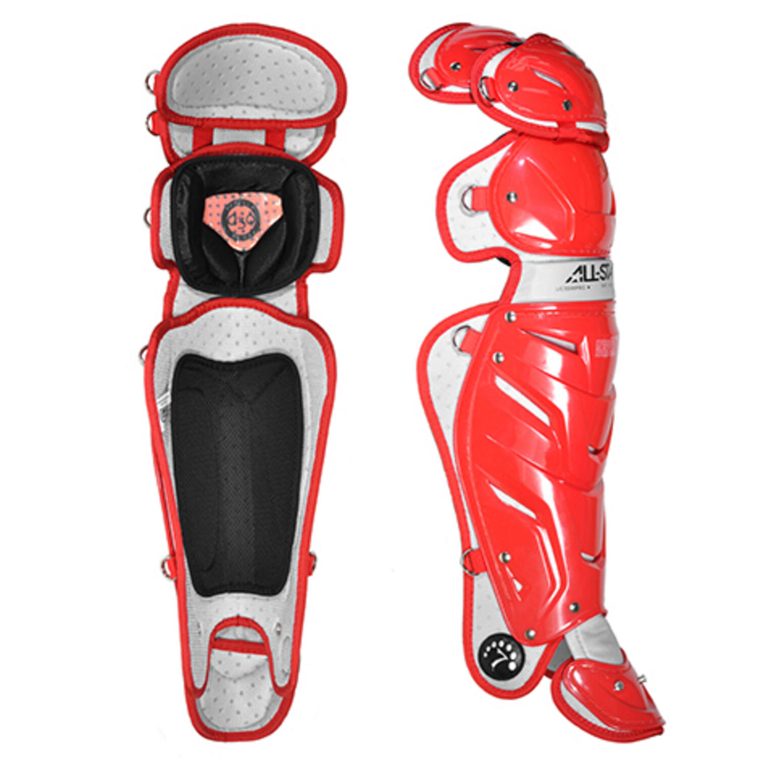 All Star LG30WPRO Leg Guards Adult | 16,5¨ Inch Color Scarlet