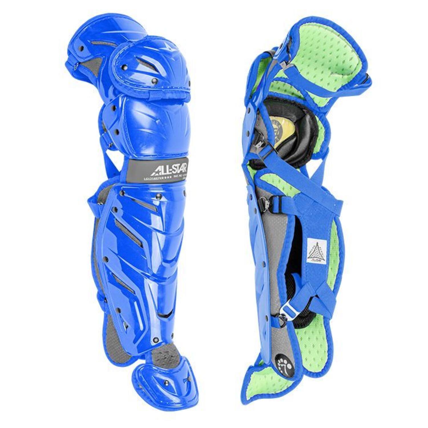 All Star LG1216S7X Youth System 7 Axis Pro Leg Guards | 14,5¨ Inch Color Royal