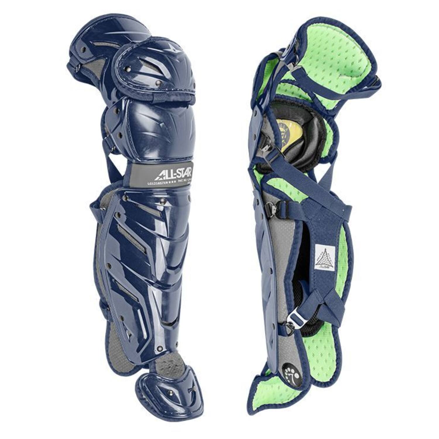 All Star LG912S7X Young System 7 Axis Pro Leg Guard | 13,5¨ Inch Color Navy