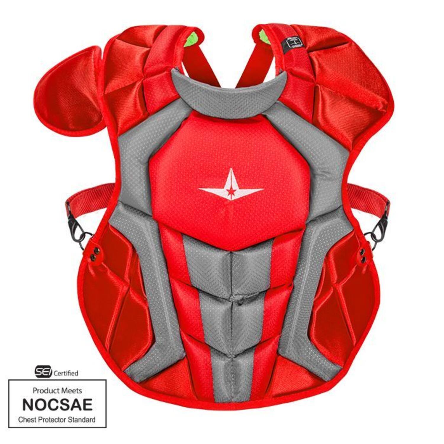 All Star CPCC1216S7X Chest Protector Color Scarlet