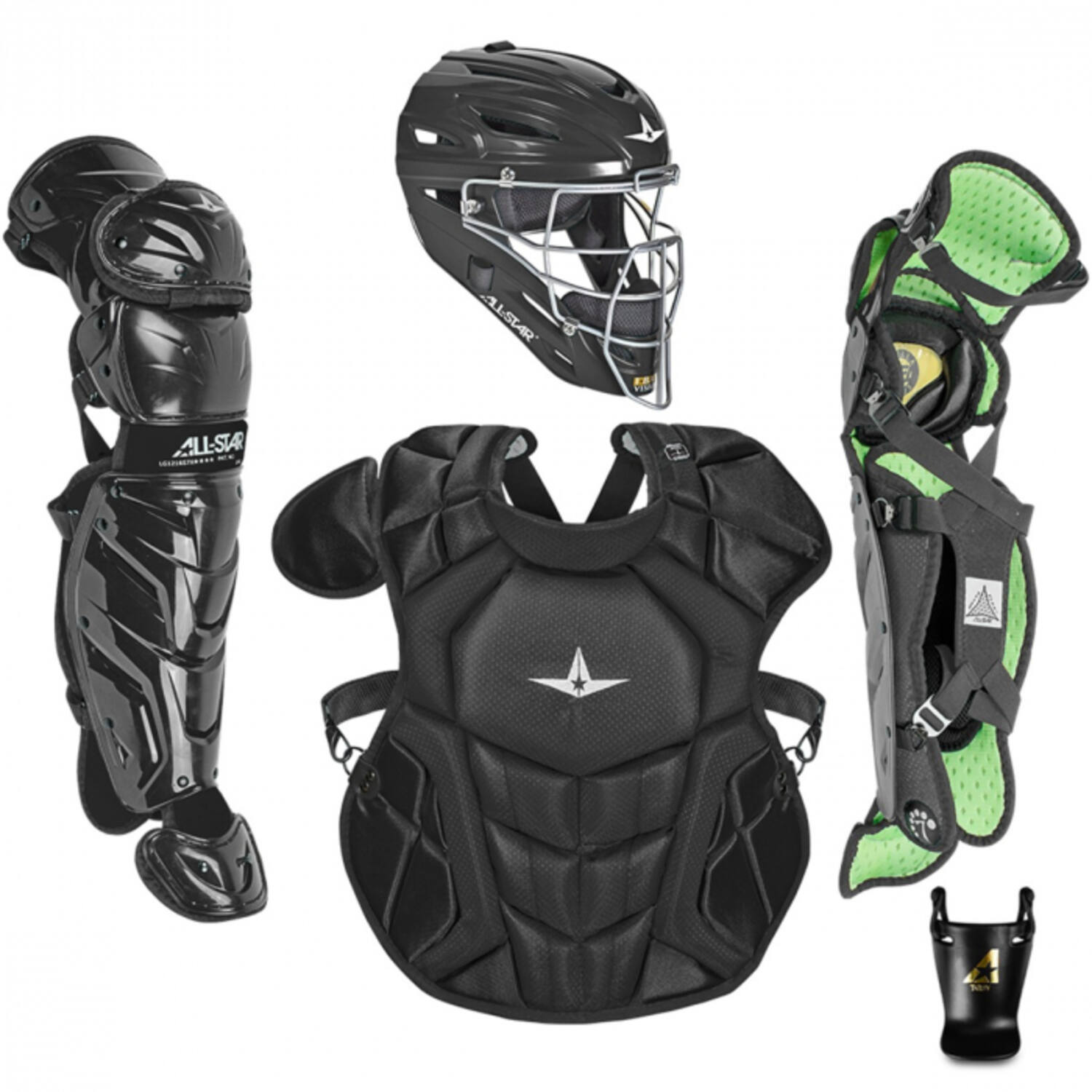 All Star CKCC912S7X Intermidiate System Seven Axis Catcher's Kit | 9-12 Yrs Color Black