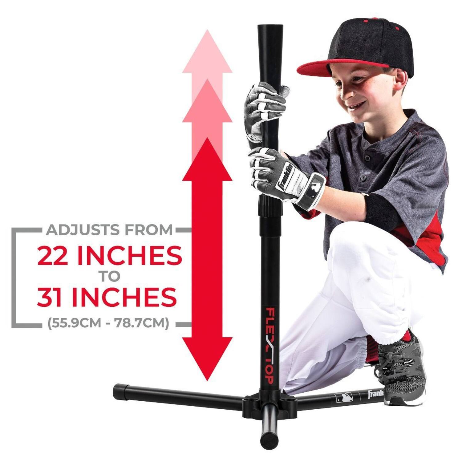 Franklin MLB Flex Top Tee Ball Tee (24954) | Adjustable Baseball Batting Trainer 