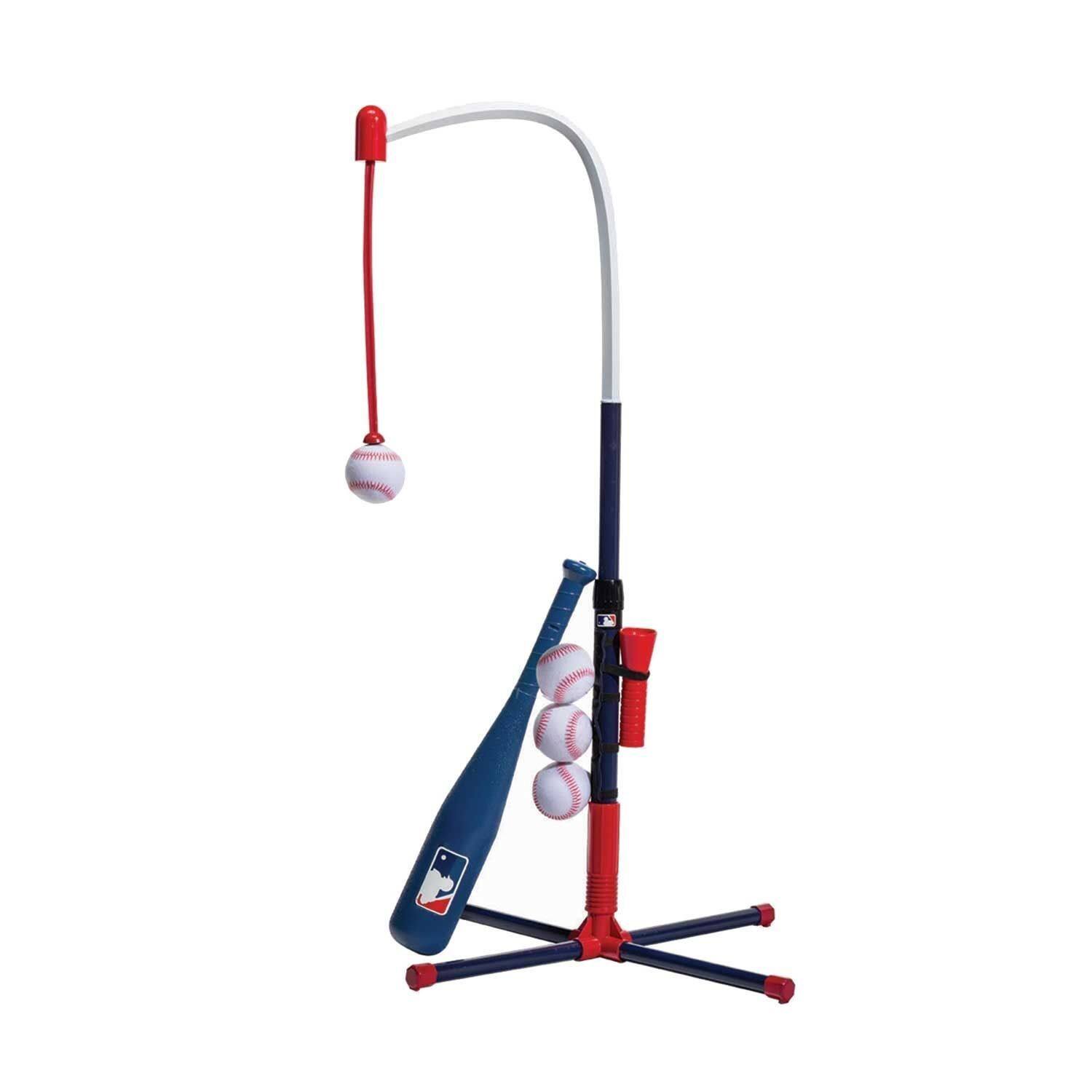 Franklin MLB Youth 2IN1 Grow-With-Me Batting Tee | Baseball Adjustable Batting Tee Trainer