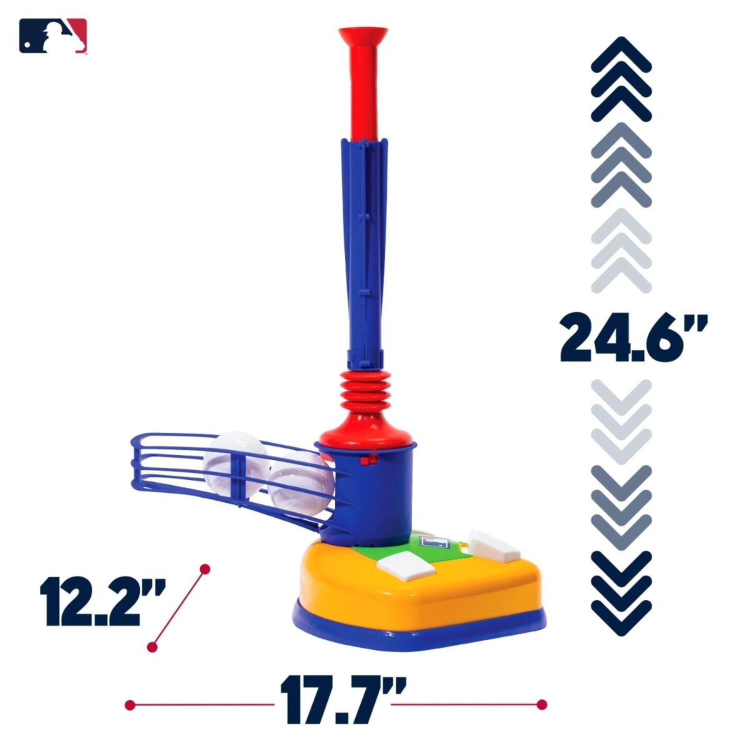 Franklin MLB Youth Super Star Batter 2IN1 Tee Ball Combo | Baseball Adjustable Batting Tee Trainer 