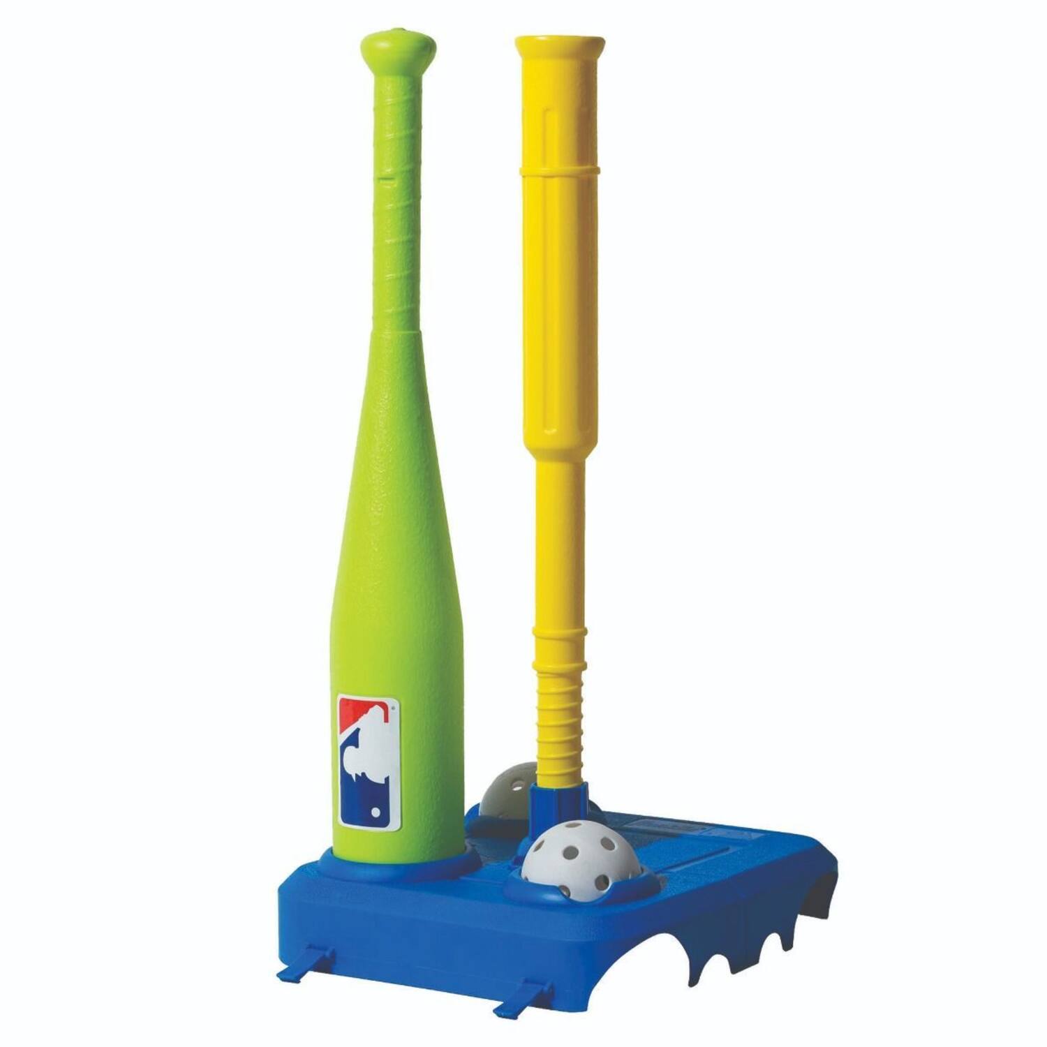 Franklin MLB Youth Fold Away Batting Tee | Baseball Adjustable Hitting Trainer 
