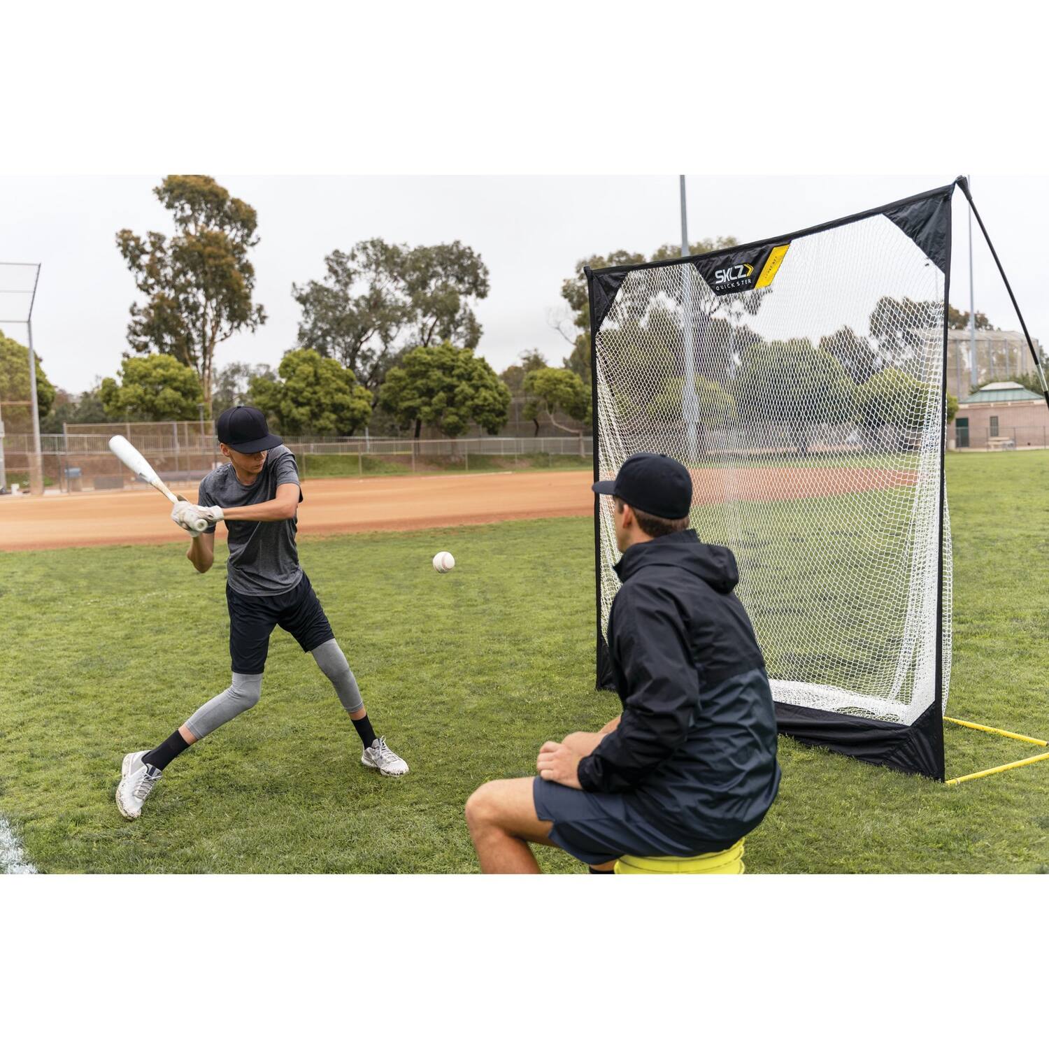 SKLZ Quickster Softball and Baseball Portable Hitting Practice Net 7' x 7' (1290)